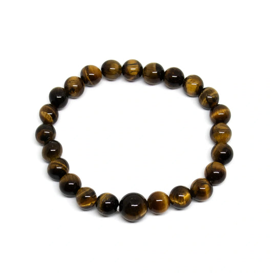 Tiger's Eye Beaded Bracelet - Wrist Mala - 6mm (6 Pack) - Large Wrists