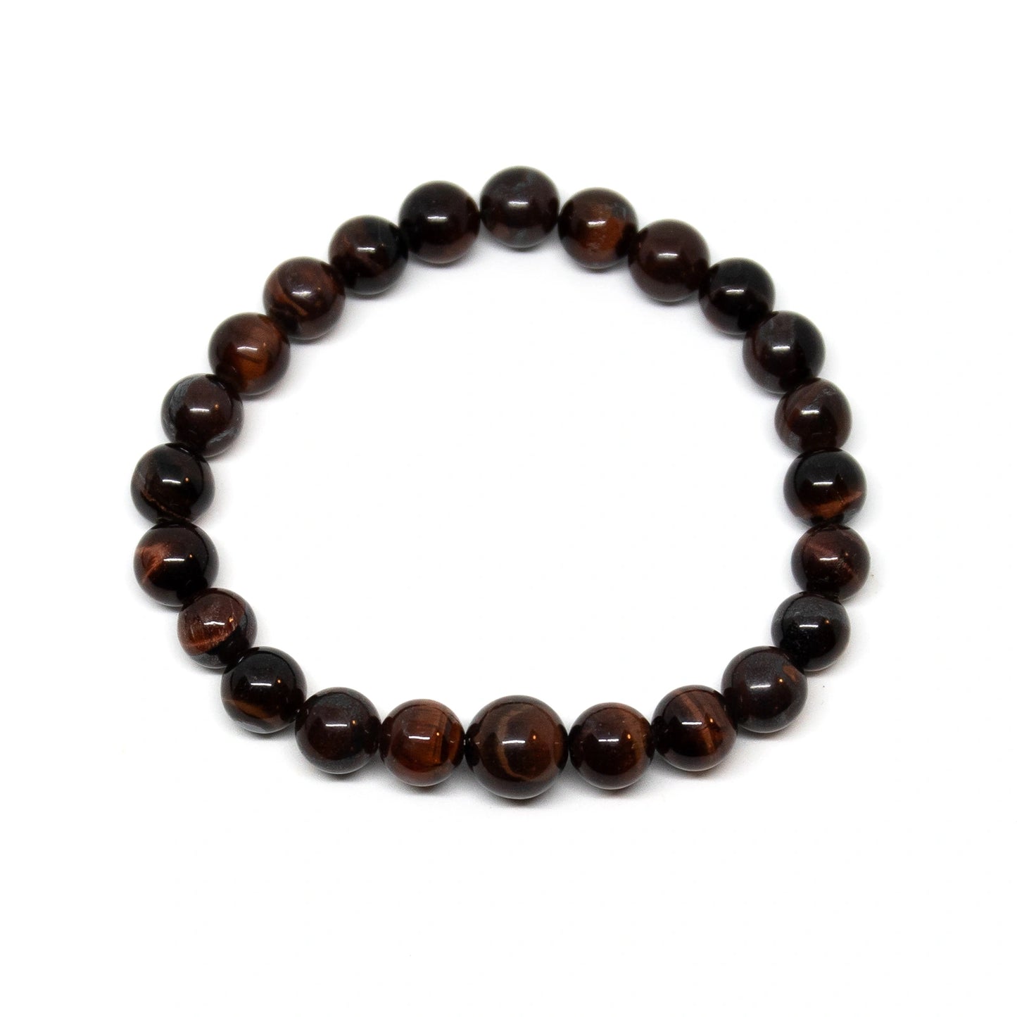 Red Tiger's Eye Stretchy Beaded Bracelet - Wrist Mala - 8mm (4 Pack)