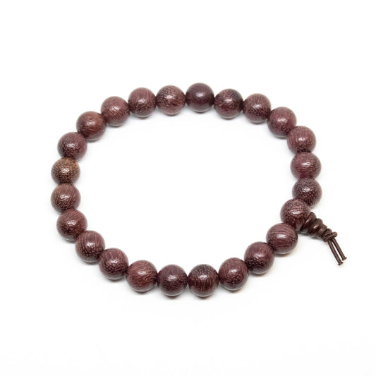 Purpleheart Wood Beaded Bracelet - Wrist Mala - 8mm (6 Pack)