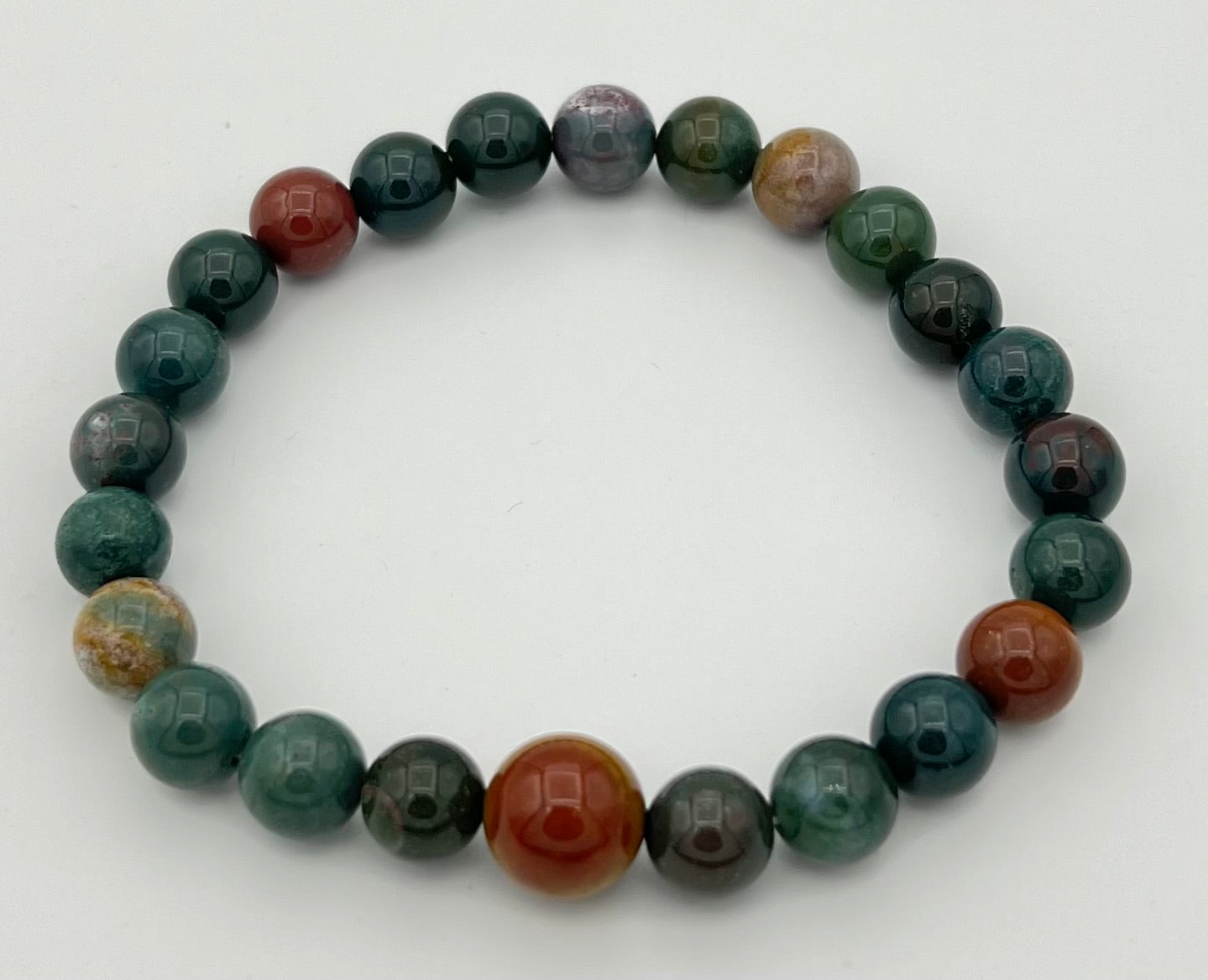 Bloodstone Beaded Bracelet - Wrist Mala - 6mm (4 Pack) - Average Wrists