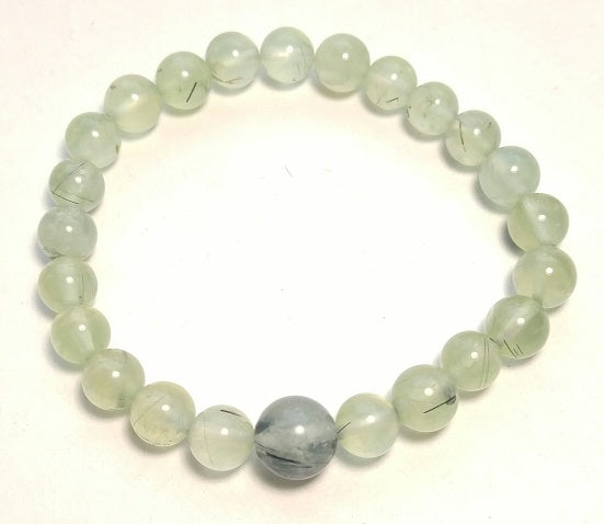 Prehnite Beaded Bracelet - Wrist Mala - 6mm (2 Pack) - Average Wrists - New