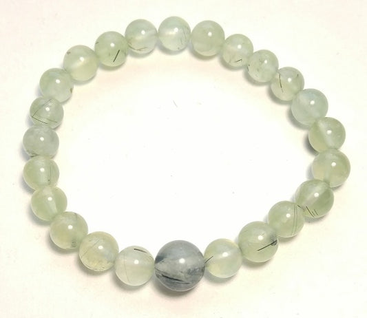 Prehnite Beaded Bracelet - Wrist Mala - 6mm (2 Pack) - Average Wrists - New