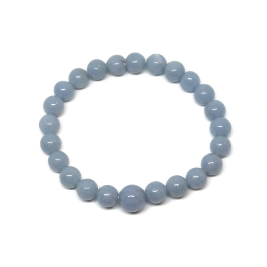 Angelite Beaded Bracelet - Wrist Mala 4mm (2 Pack) - Average Wrists