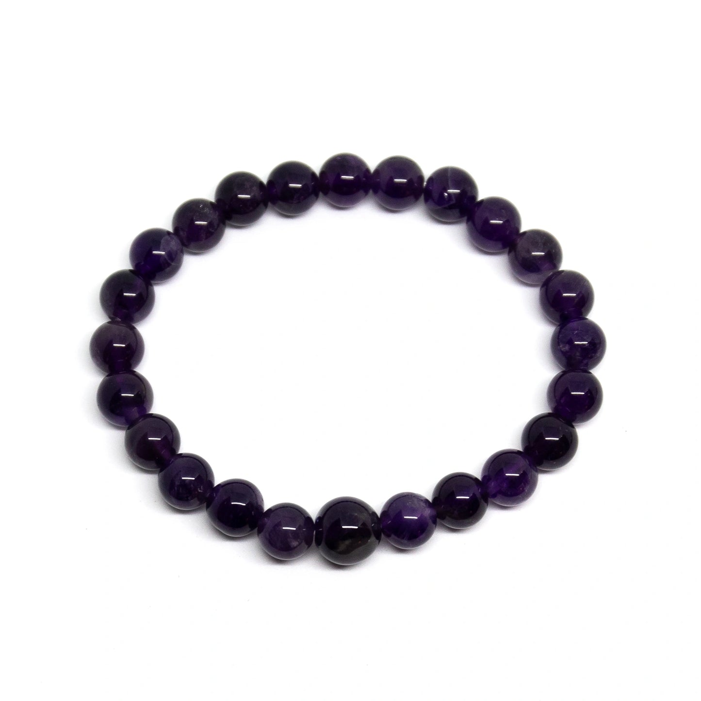 A Grade Amethyst Beaded Bracelet - Wrist Mala 8mm (2 Pack)