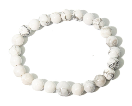Howlite Beaded Bracelet - Wrist Mala - 6mm (4 Pack) - Average Wrists - New