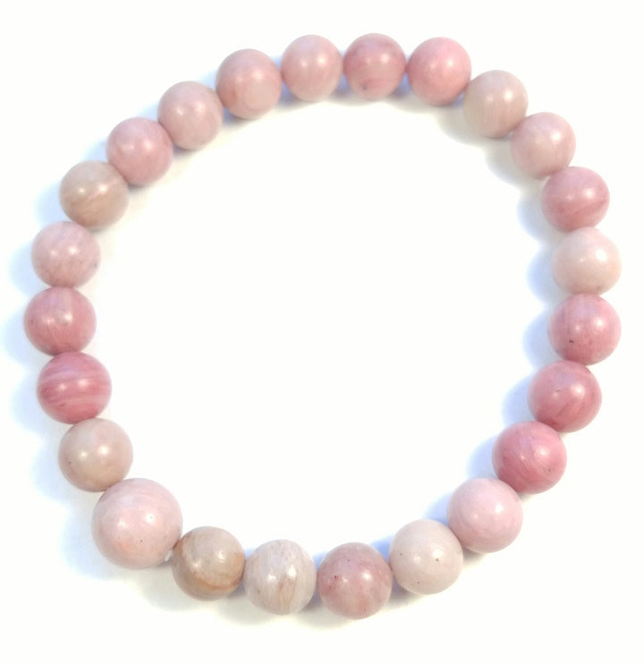 Rhodonite Beaded Bracelet - Wrist Mala - 6mm (4 Pack) - Average Wrists