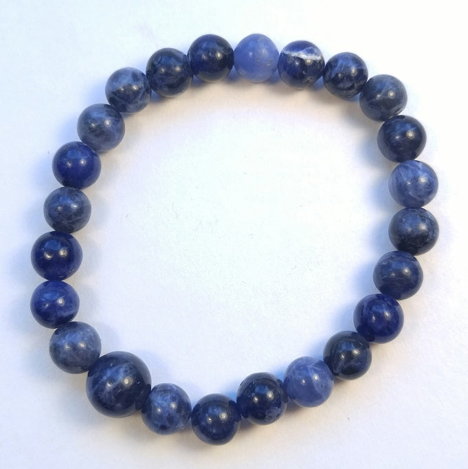 Sodalite Beaded Bracelet - Wrist Mala - 6mm (4 Pack) - Average Wrists