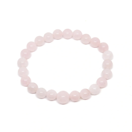 Rose Quartz Beaded Bracelet - Prayer Beads - 6mm (6 Pack) - Large Wrists