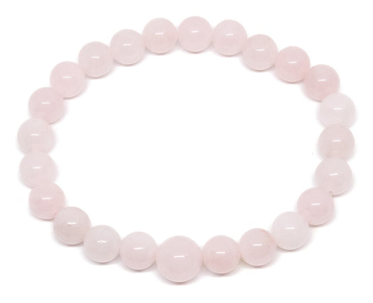 Rose Quartz Beaded Bracelet - Prayer Beads - 8mm (4 Pack) - Small Wrists