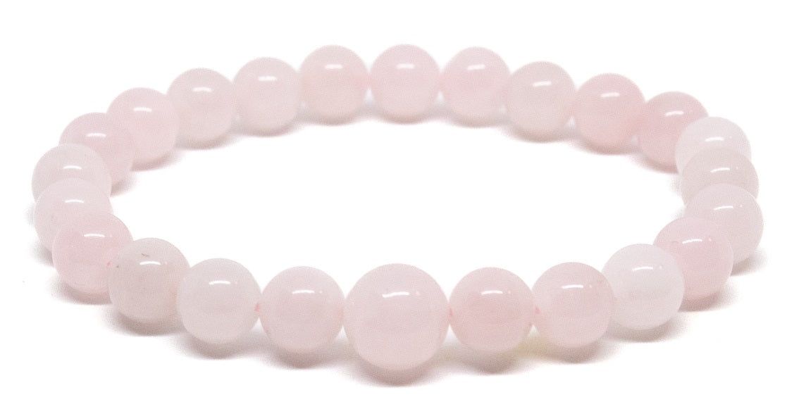 Rose Quartz Beaded Bracelet - Prayer Beads - 8mm (4 Pack) - Small Wrists