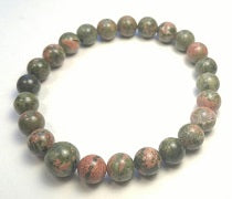 Unakite Beaded Bracelet - Wrist Mala - 6mm (6 Pack) - Small Wrists