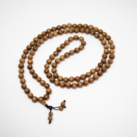 Gold Phoebe Wood Zen 108 Bead Mala - Prayer Beads - 8mm (2 Pack)