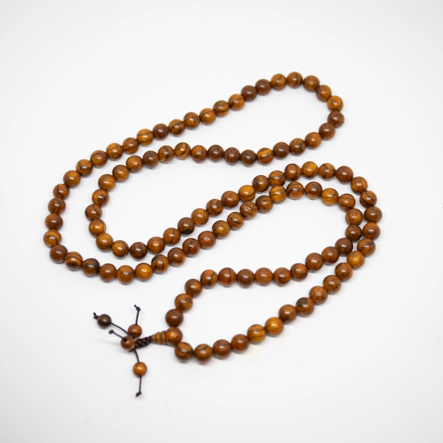 Tiger Aloeswood Zen 108 Bead Mala - Prayer Beads - 8mm (1 Pack)
