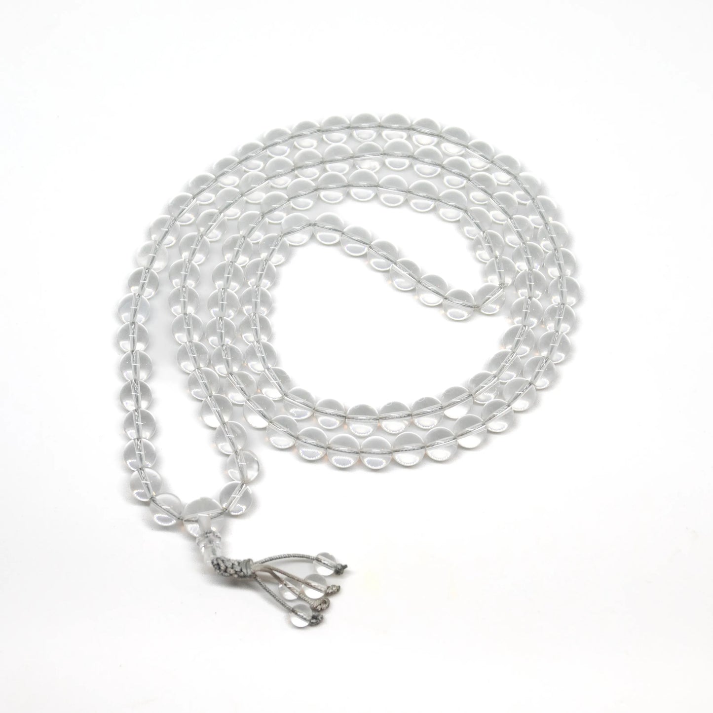 Clear Quartz Zen 108 Bead Mala - Prayer Beads - 8mm (1 Pack)