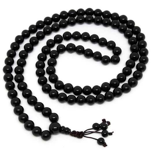 Black Tourmaline Zen 108 Mala 7mm (1 Pack)