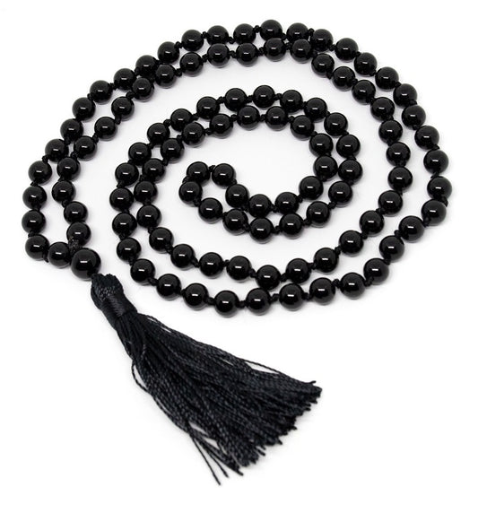 Black Tourmaline Knotted 108 Mala 7mm (1 Pack)