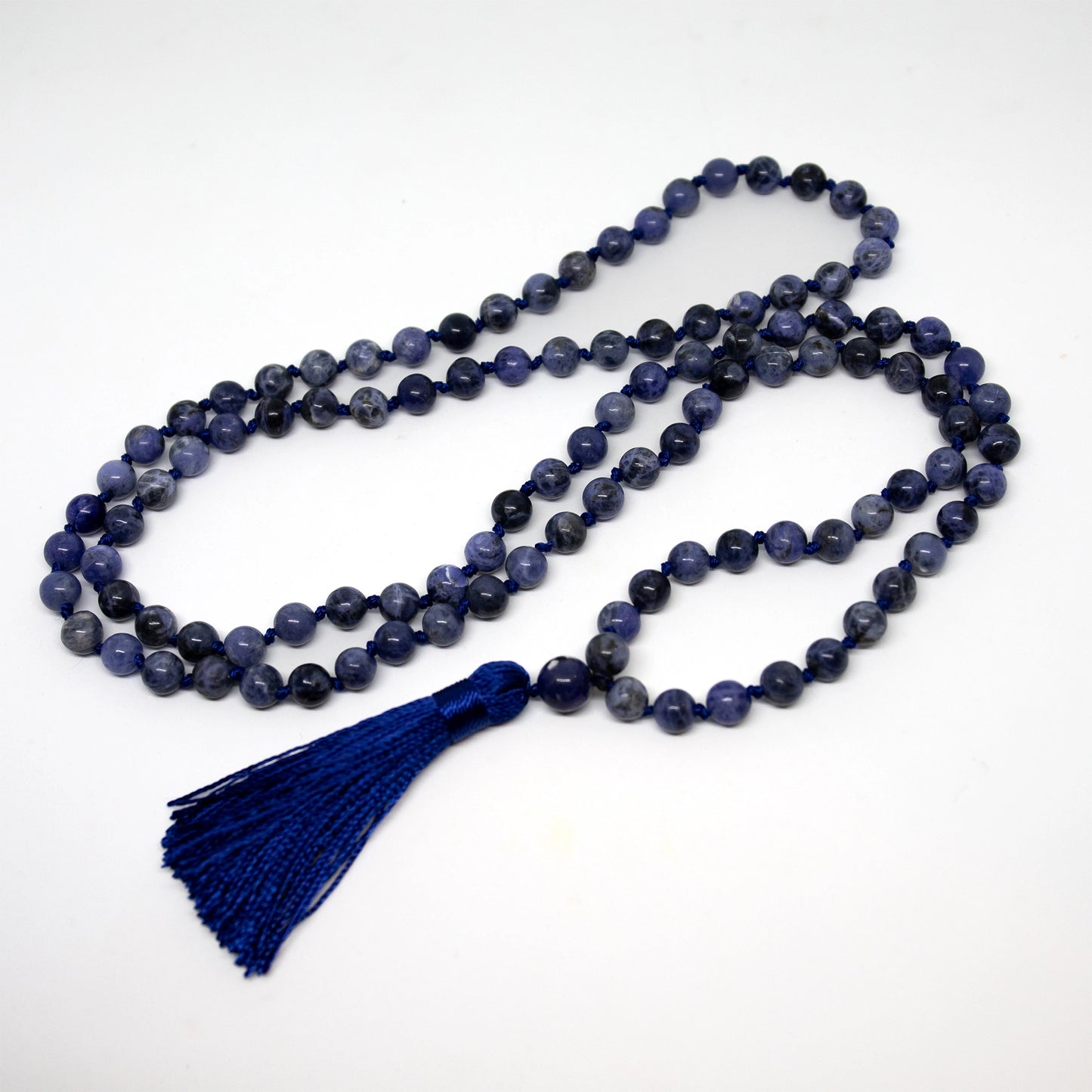 Sodalite Knotted 108 Bead Mala - Prayer Beads - 8mm (1 Pack)