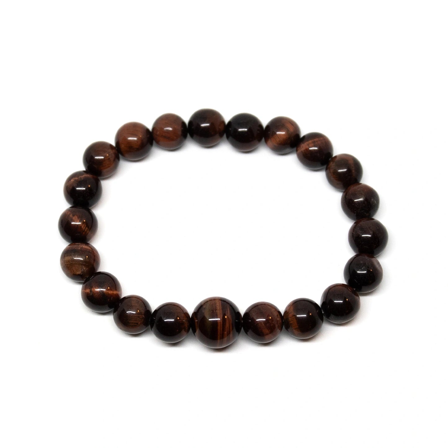 Long Size Red Tiger Eye Beaded Bracelet Wrist Mala 10mm (2 Pack)