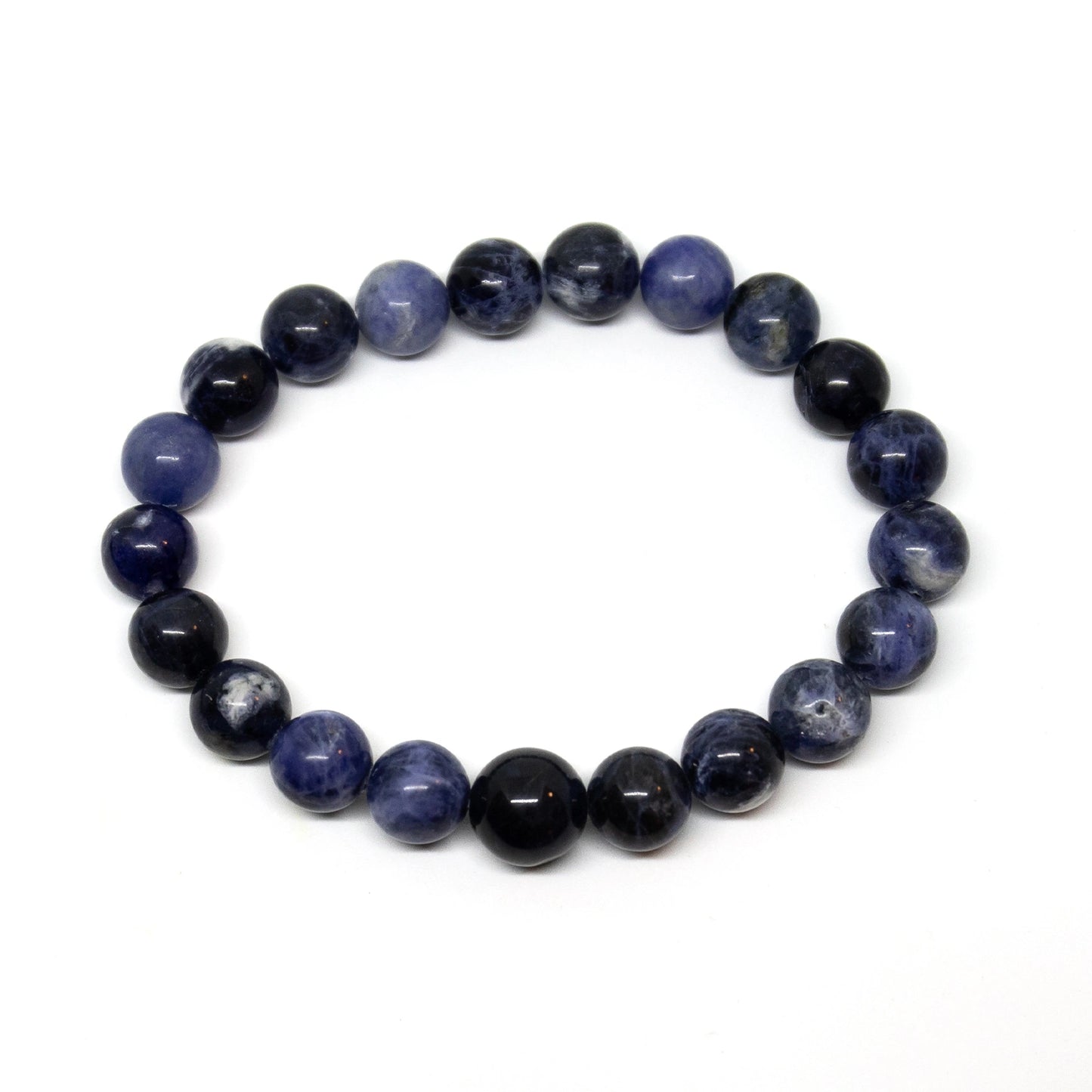 Long Size Sodalite Beaded Bracelet - Wrist Mala - 10mm (2 Pack)