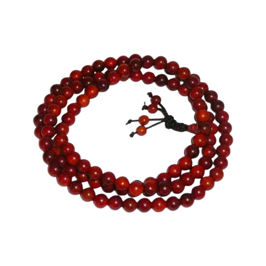 Dragon Blood Wood 108 Bead Mala - Prayer Beads 8mm (1 Pack)