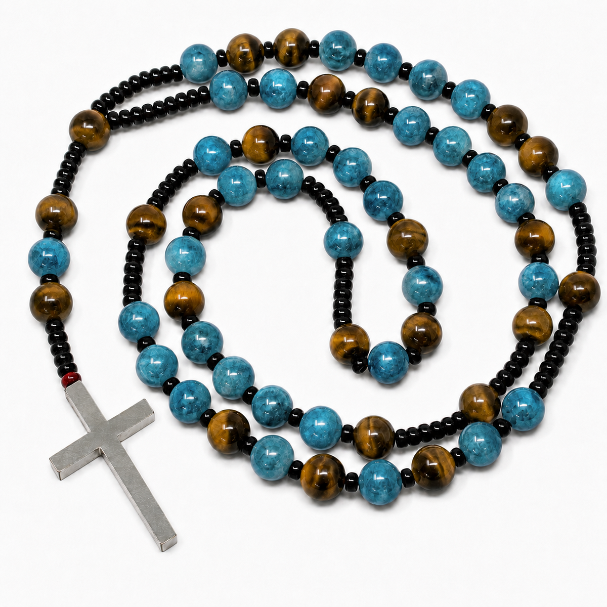 Apatite & Tiger's Eye Rosary - Prayer Beads - 8mm (1 Pack)