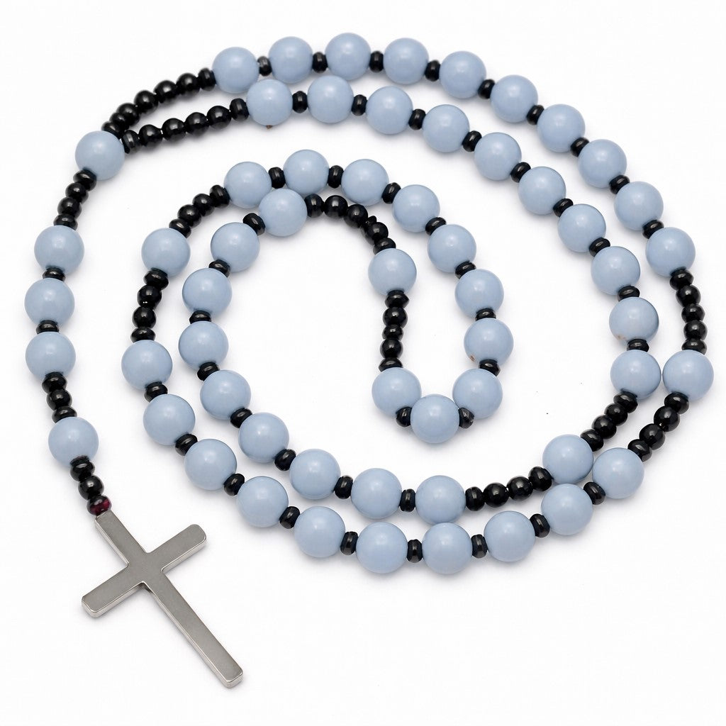 Angelite Rosary - Prayer Beads 8mm (1 Pack)