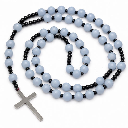 Angelite Rosary - Prayer Beads 8mm (1 Pack)