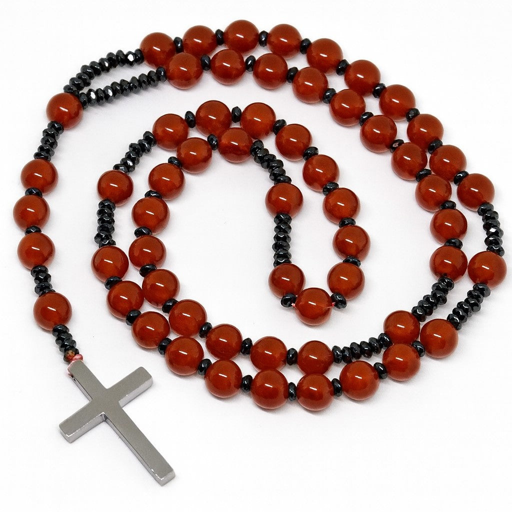 Carnelian Gemstone Rosary - Prayer Beads -8mm (1 Pack)