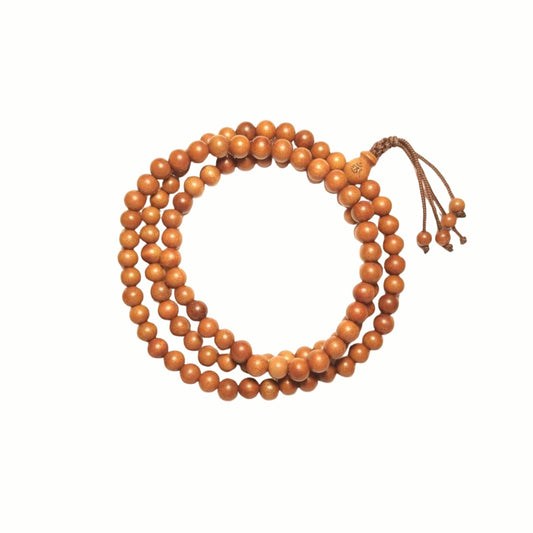 Jujube Wood Zen 108 Bead Mala - Prayer Beads - 8mm (1 Pack)