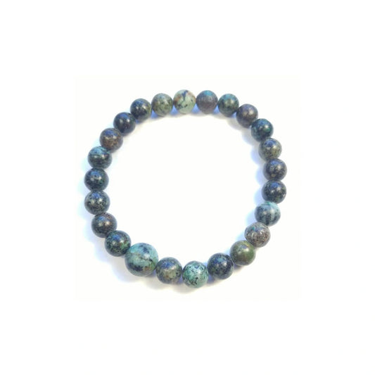 African Turquoise Beaded Bracelet - Wrist Mala 4mm (4 Pack)