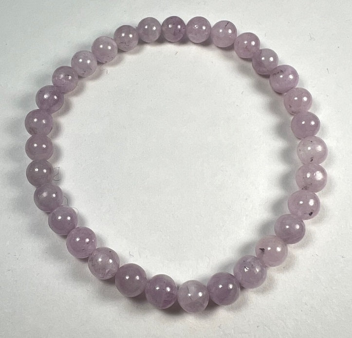 Kunzite Beaded Bracelet - Wrist Mala - 6mm (1 Pack) - Average Wrists - New