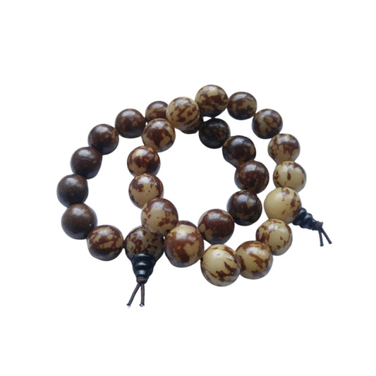 Buri Palm Nut Beaded Bracelet - Wrist Mala - 12mm (6 Pack)