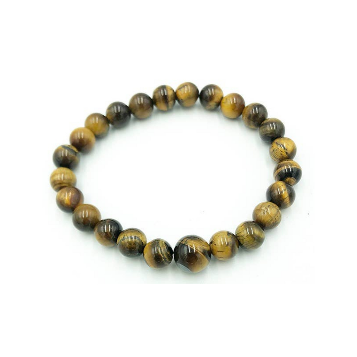 Tiger's Eye Beaded Bracelet Wrist Mala 8mm (4 Pack) - Extra Large Wrists