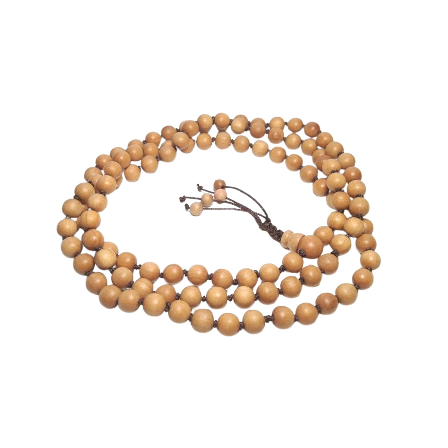 Sustainable Indian Sandalwood Knotted 108 Bead Mala - 8mm (1 Pack)