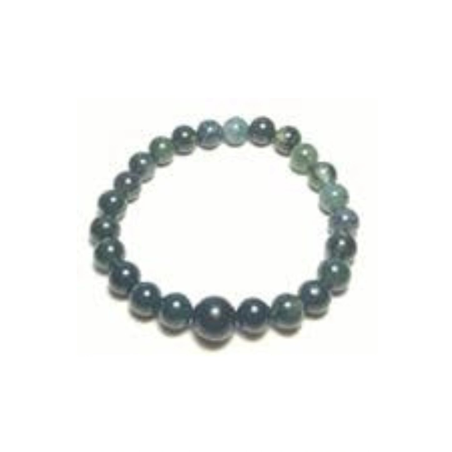 Longer Length Moss Agate Beaded Bracelet 8mm (4 Pack)
