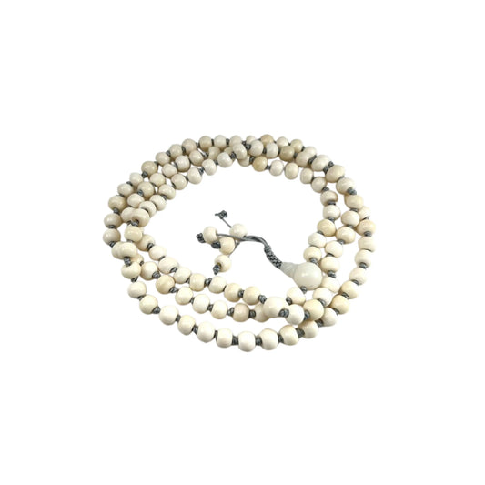 Yak Bone Knotted 108 Bead Mala - 6x8mm (1 Pack)