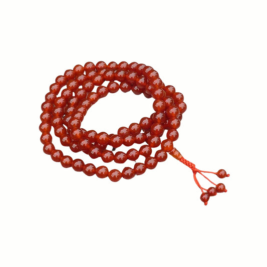 Carnelian Zen 108 Bead Mala - Prayer Beads - 8mm (1 Pack)
