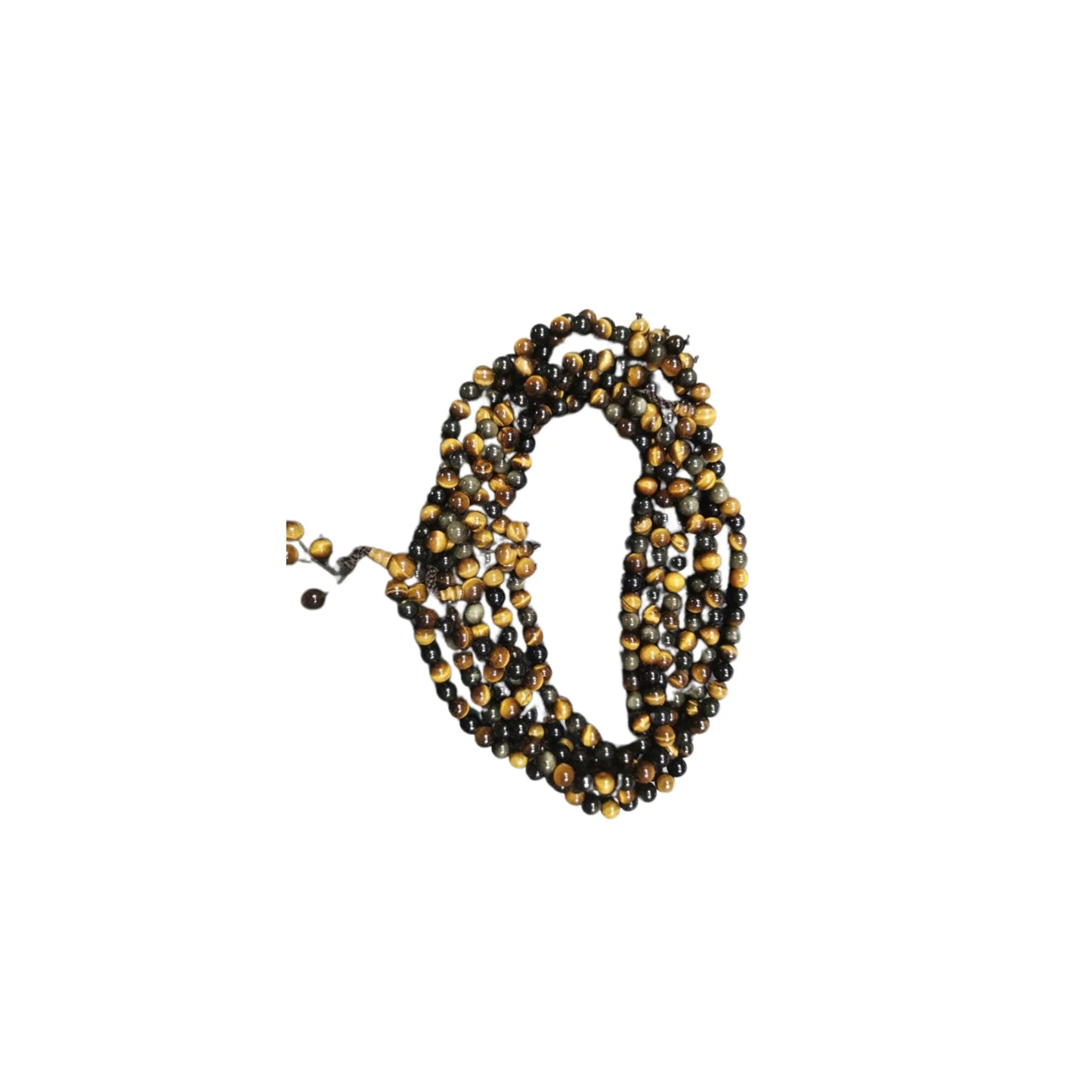 Tiger's Eye & Gold Sheen Obsidian Zen 108 Bead Mala - 8mm (1 Pack)