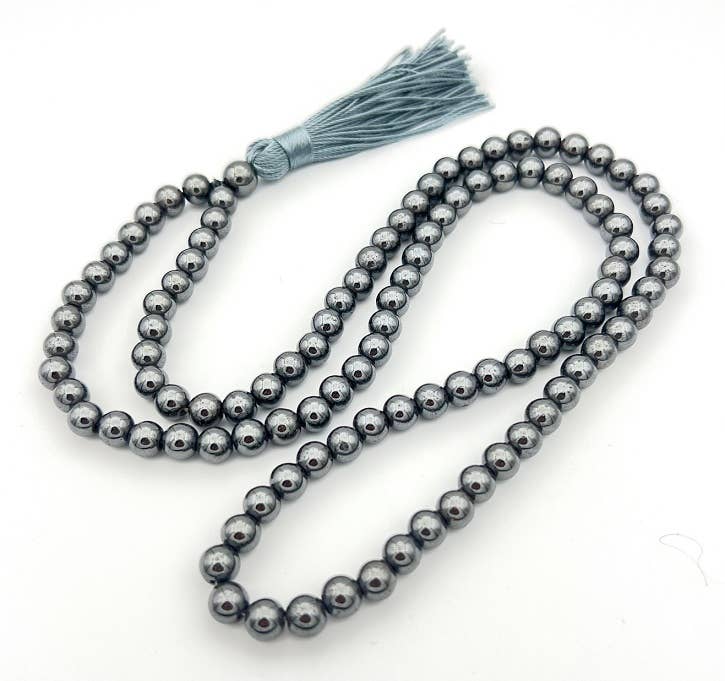 Hematite Zen 108 Bead Mala - Prayer Beads - 8mm (1 Pack)