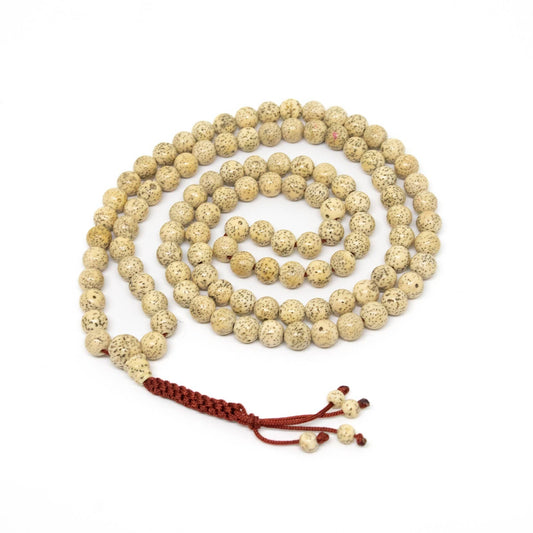 White Lotus Seed Zen 108 Bead Mala - Prayer Beads - 7-8mm (1 Pack)