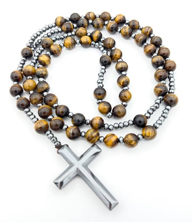 Tiger's Eye Rosary - Prayer Beads - 8mm (1 Pack)