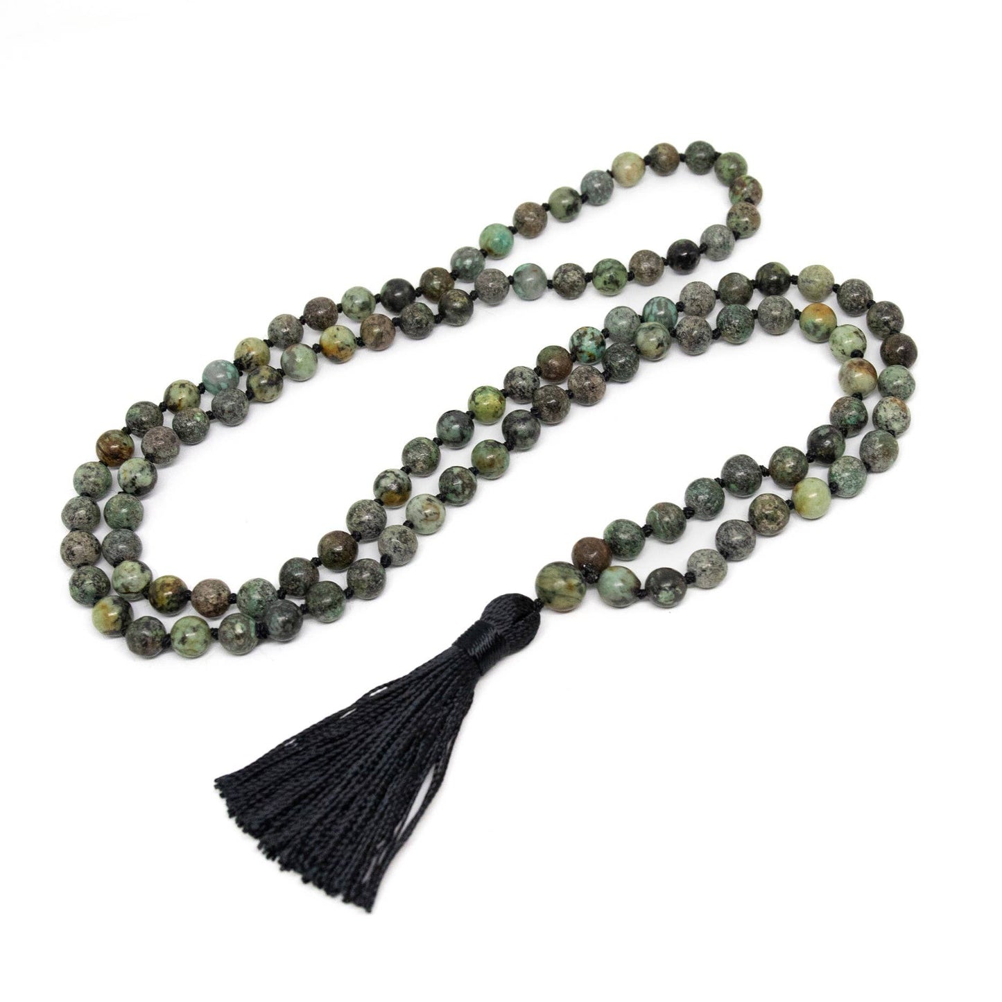African Turquoise Knotted 108 Mala - Prayer Beads - 8mm (1 Pack)